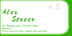 alex streer business card